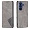 Mobigear Rhombus Slim Samsung Galaxy S26 FE Cover a libro - Grigio