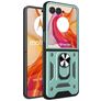 Mobigear Armor Ring Motorola Razr 50 Ultra Hardcase Etui plecki Wstrząsoodporne z pierścieniem - Zielony