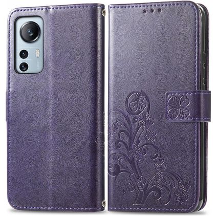 Mobigear Clover Xiaomi 12 Lite Pungetui med Seddelrum - Lilla