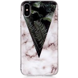 Mobigear Marble iPhone XS Max TPU flexível Capa traseira - Leaves