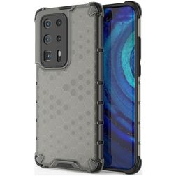 Mobigear Honeycomb Huawei P40 Pro Plus Fodral Hårdplast Skal Stötsäkert - Svart