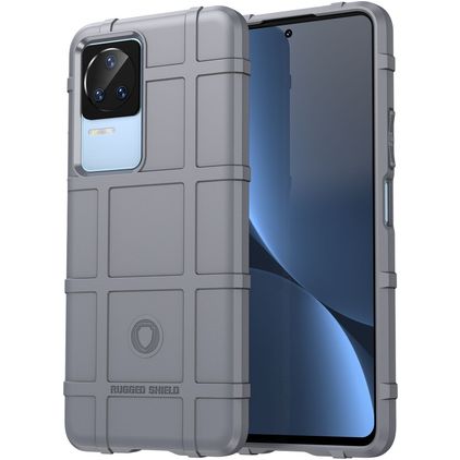 Mobigear Rugged Shield POCO F4 Fleksibel TPU Bagsidecover Stødsikkert - Grå