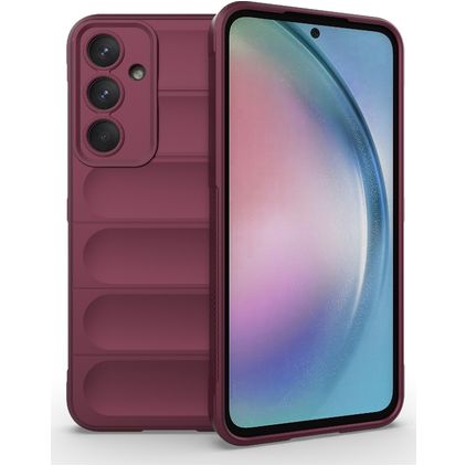 Mobigear Bumpy Samsung Galaxy A55 TPU flexible Carcasa - Rojo