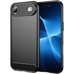Mobigear Brushed Slim iPhone Air TPU flexível Capa traseira - Preto