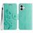 Mobigear Flowers iPhone 16 Plus Capa livro Carteira - Verde