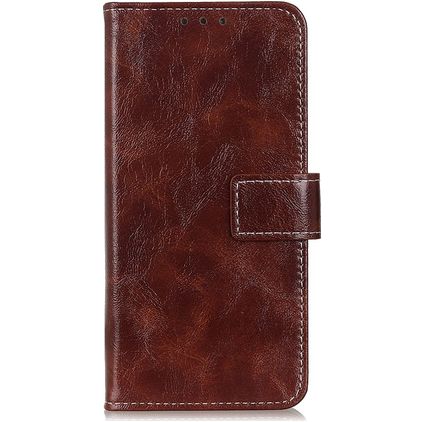 Mobigear Basic OnePlus 10 Pro Cover a libro portafoglio - Marrone