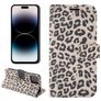 Mobigear Leopard iPhone 14 Pro Max Pungetui med Seddelrum - Brun