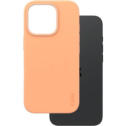 CARE by PanzerGlass Fashionable iPhone 16 Pro Silikoni MagSafe Suojakuori - Peachy
