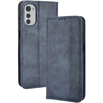 Mobigear Sensation Motorola Moto E32s Lompakkokotelo + Setelitasku - Sininen