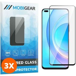 Mobigear Premium HONOR 50 Lite Cristal templado Protector de pantalla - Compatible con fundas - Negro (pack de 3)