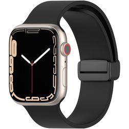 Mobigear Sport Mag Silicone Apple Watch Cinturino Chiusura magnetica - 42/41/40/38 mm - Nero