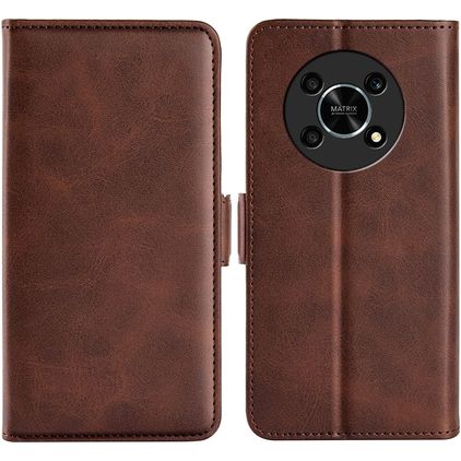 Mobigear Slim Magnet HONOR Magic 4 Lite Wallet case - Brown