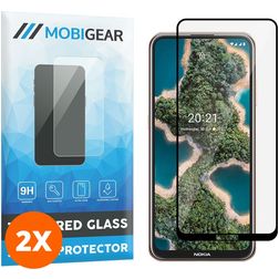 Mobigear Premium Nokia X20 Vidro temperado Película de ecrã - Compatível com capas - Preto (Pack de 2)
