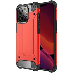 Mobigear Outdoor iPhone 13 Pro Max Kova Suojakuori Iskunkestävä - Punainen