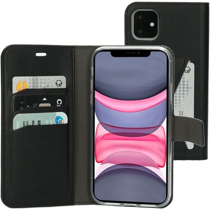 Mobiparts Classic Wallet iPhone 11 Knížkové pouzdro Peněženka - Černá