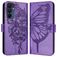 Mobigear Butterfly Samsung Galaxy A16 Knížkové pouzdro Peněženka - Fialová