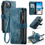 CaseMe C30 iPhone 14 Cover a libro portafoglio - Blu