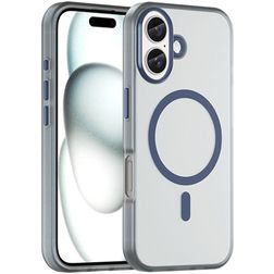 Mobigear Shockproof iPhone 16 MagSafe TPU flexível Capa traseira - Azul escuro