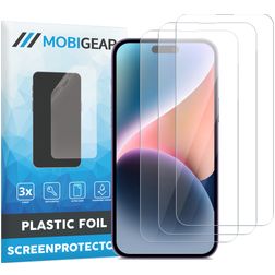 Mobigear iPhone 14 Pro Max Película de ecrã em plástico - Compatível com capas (Pack de 3)
