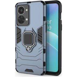 Mobigear Armor Ring OnePlus Nord 2T 5G Plástico rígido Capa traseira Antichoque com anel - Azul