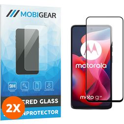 Mobigear Premium Motorola Moto G24 Panssarilasi Näytönsuoja - Suojakuoren kanssa yhteensopiva - Musta (2 kpl)