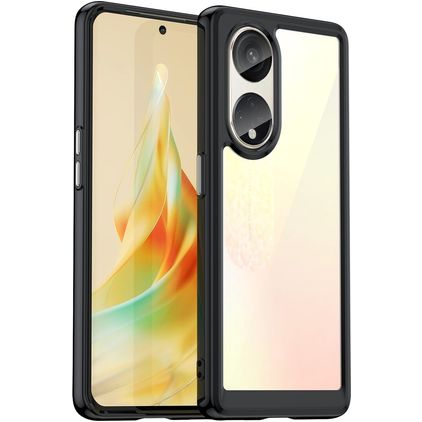 Mobigear Crystal OPPO Reno 8T 5G Hårdt Bagsidecover - Sort