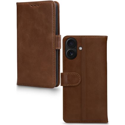Mobilize Wallet iPhone 17 Skóra naturalna Etui z klapką typu portfel - Brązowy