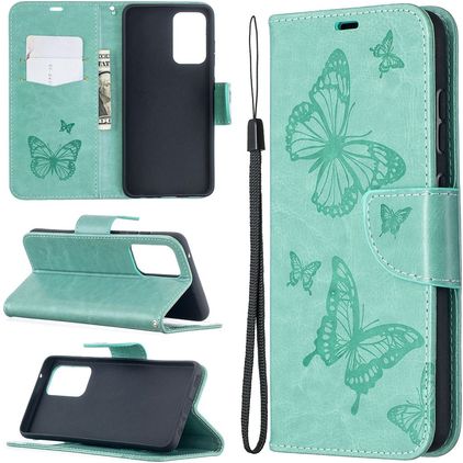 Mobigear Butterfly Samsung Galaxy A52s 5G Etui z klapką typu portfel - Turkusowy
