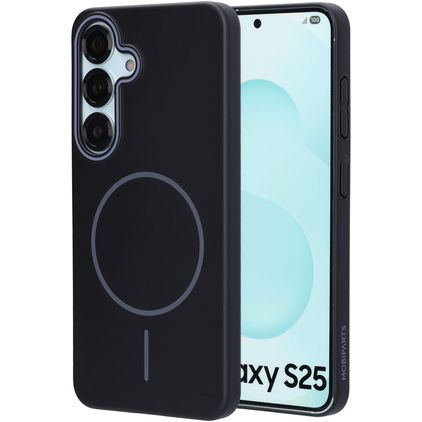 Mobiparts Slim Line Samsung Galaxy S25 MagSafe Hard Case Back cover - Onyx Black