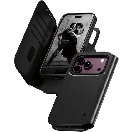 CARE by PanzerGlass Tango Two-in-One iPhone 18 Pro MagSafe Case Detachable 2-in-1 Wallet Case Wallet - Black