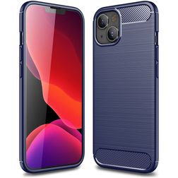 Mobigear Brushed Slim iPhone 14 Plus TPU flexible Carcasa - Azul