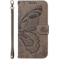 Mobigear Butterfly Samsung Galaxy S25 Plus Cover a libro portafoglio - Grigio