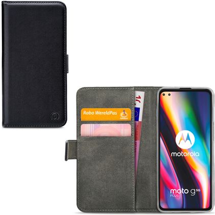 Mobilize Classic Gelly Wallet Motorola Moto G 5G Plus Lompakkokotelo + Setelitasku - Musta