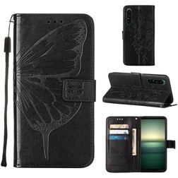 Mobigear Butterfly Sony Xperia 1 IV Plånboksfodral med sedelfack - Svart