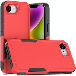 Mobigear Heavy Armor iPhone 16e Tvrdý plast Zadní kryt odolný proti nárazům - Červená