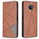 Mobigear Rhombus Slim Nokia G20 Capa livro - Castanho