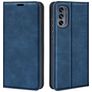 Mobigear Retro Slim Motorola Moto G62 Capa livro Carteira - Azul escuro