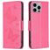 Mobigear Butterfly iPhone 15 Pro Max Pungetui med Seddelrum - Magenta