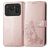 Mobigear Clover Xiaomi Mi 11 Ultra Pungetui med Seddelrum - Rosaguld