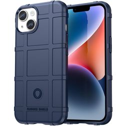 Mobigear Rugged Shield iPhone 15 Plus TPU flexível Capa traseira Antichoque - Azul
