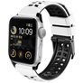 Mobigear Aero Armor Silikoni Apple Watch Ranneke Solki - 49/46/45/44 mm - Musta / Valkoinen