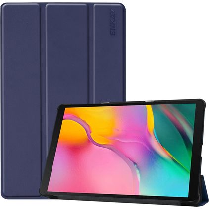 ENKAY Smart Samsung Galaxy Tab A 10.1 (2019) Cover a libro - Blu scuro