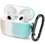 Mobigear Colors Apple AirPods 3 Fodral Flexibel Silikon - Vit / Grön