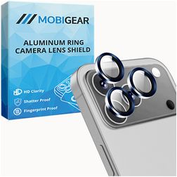 Mobigear Single Lens iPhone 17 Pro Max Glas Kameralinsebeskytter - Case Friendly - Blå