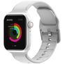 Mobigear Dashed Silikon Apple Watch Armband Spänne - 42/41/40/38 mm - Vit