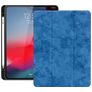 Mobigear Tri-Fold Gel iPad Pro 12,9 pulgadas (2018) TPU / Cuero sintético Funda tipo libro + Portalápices - Azul