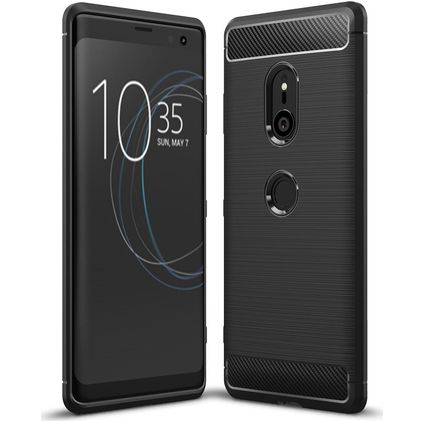 Mobigear Brushed Slim Sony Xperia XZ3 TPU flexible Carcasa - Negro