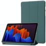 Mobigear Tri-Fold Gel Samsung Galaxy Tab S11 TPU / Skóra ekologiczna Etui z klapką - Ciemnozielony