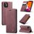 CaseMe 013 iPhone 12 Mini Pungetui med Seddelrum - Rød