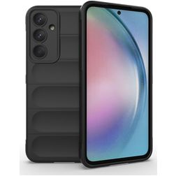 Mobigear Bumpy Samsung Galaxy A55 TPU flexível Capa traseira - Preto
